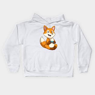 Fox at Playing with Controller Kids Hoodie